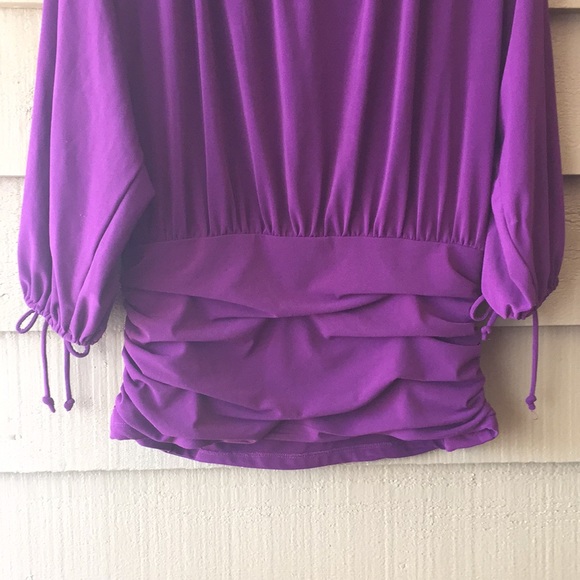 Worthington Purple Ruched Blouse - Picture 2 of 7